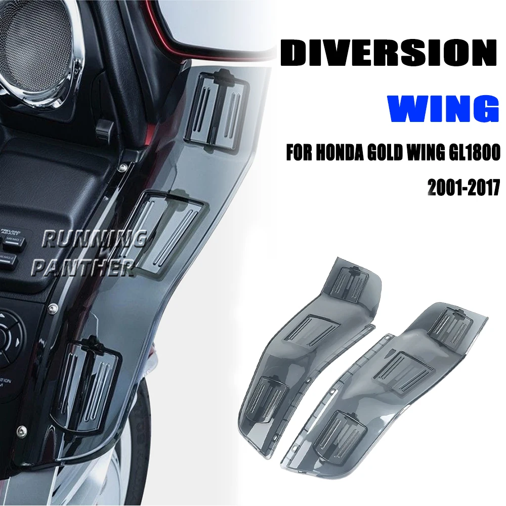 

For Honda Goldwing Gold Wing GL 1800 GL1800 F6B 2001-2017 Motorcycle Side Spoilers Dragon Wing Air Guard Vented Wind Deflector