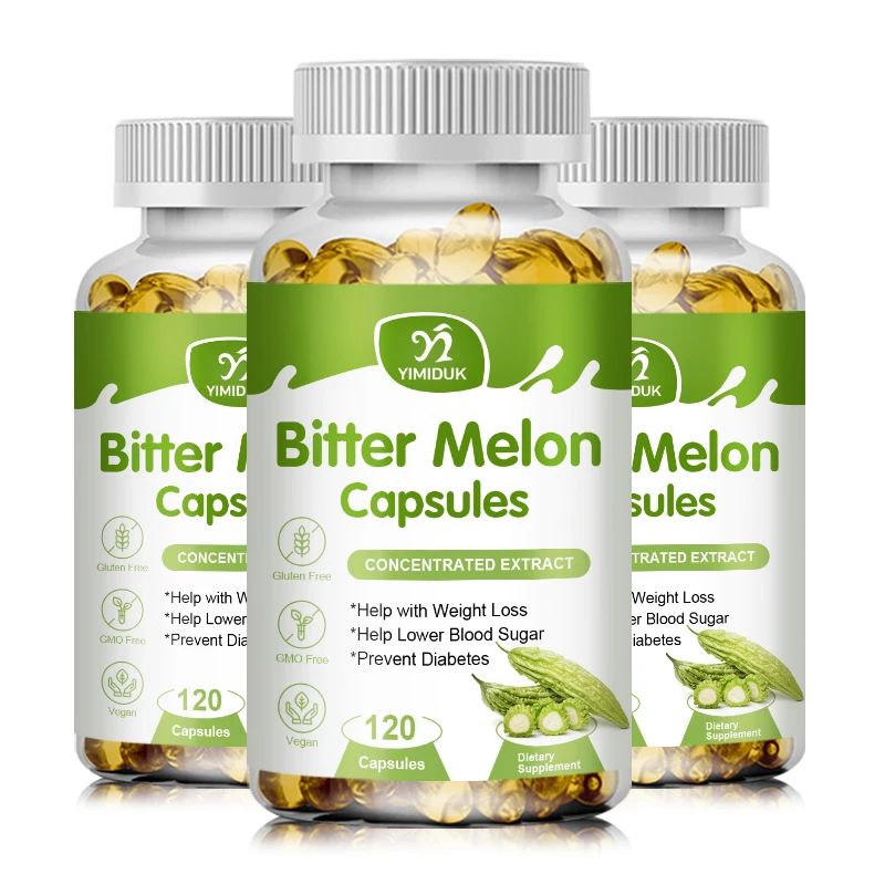 

Nature Bitter Gourd extract Capsules Reduce Blood-Sugar Body Care Vitamin Plant-insulin Bitter Melon Capsules