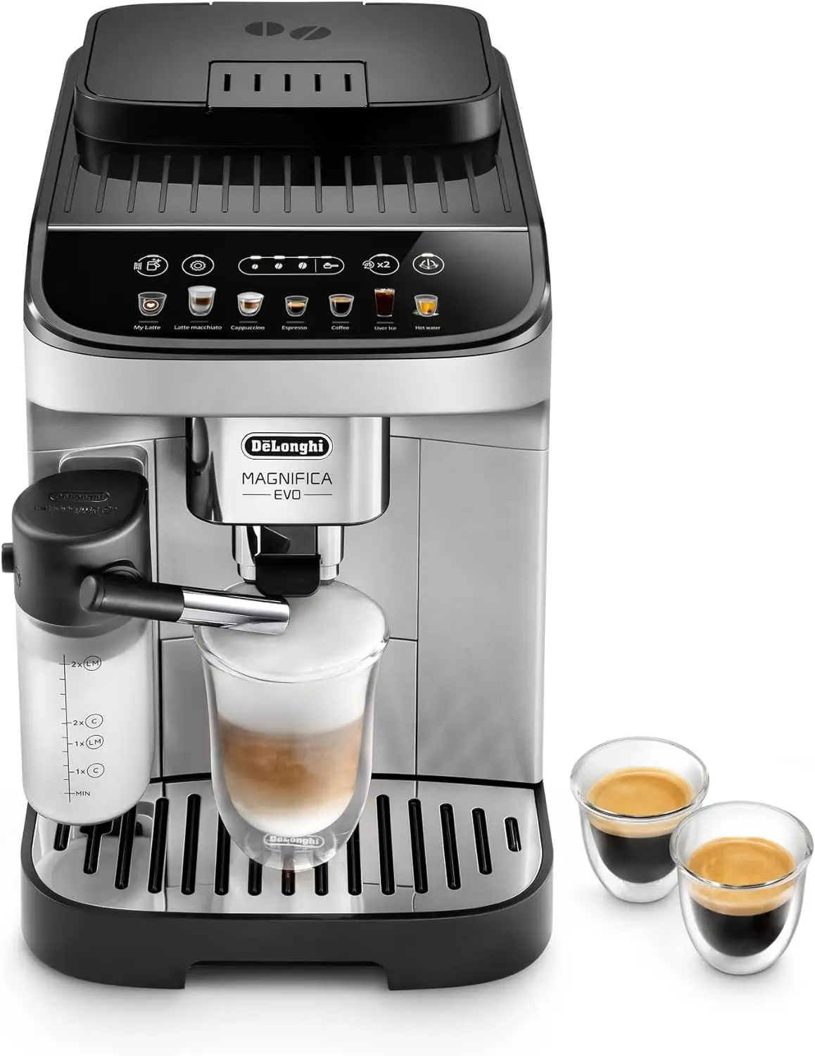 

De'Longhi Magnifica Evo with LatteCrema System, Fully Automatic Machine Bean to Cup Espresso Cappuccino and Iced Coffee Maker,
