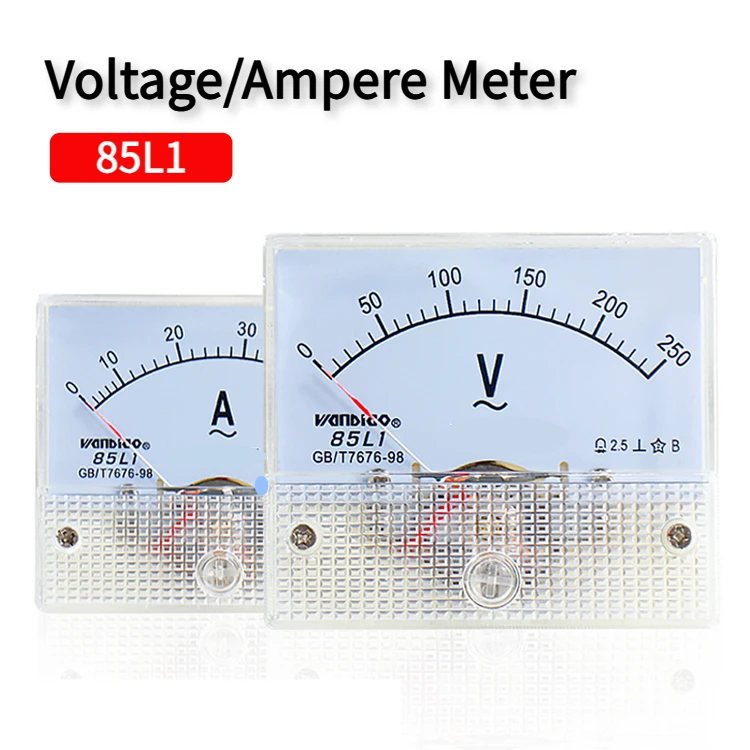 

85L1-V DC Pointer Voltmeter Voltage Meter 5V 10V 15V 20V 30V 50V 150V 250V 300V 450V 500V 1000V 85C1 Series Analog Volt Meter