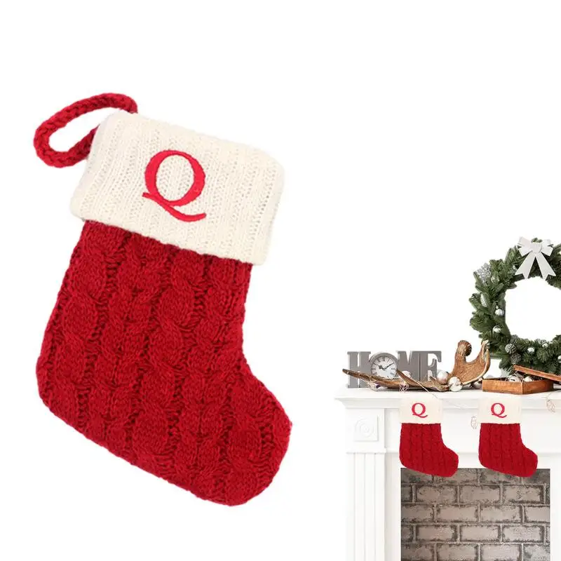 

Classic Stocking Decoration Christmas Tree Decoration Kitted Stockings Faux Wool Stockings For Present Surprise For Door