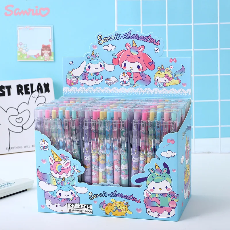 Ручка перьевая Sanrio Cinnamoroll Kuromi, нейтральная с мультяшным рисунком аниме, в форме единорога, с возможностью взлома, для студентов и студентов, для учебы, Канцтовары, подарки 
Ручка перьевая Sanrio Cinnamoroll Kuromi, нейтральная с мультяшным рисунком аниме, в форме единорога, с возможностью взлома, для студентов и студентов, для учебы, Канцтовары, подарки