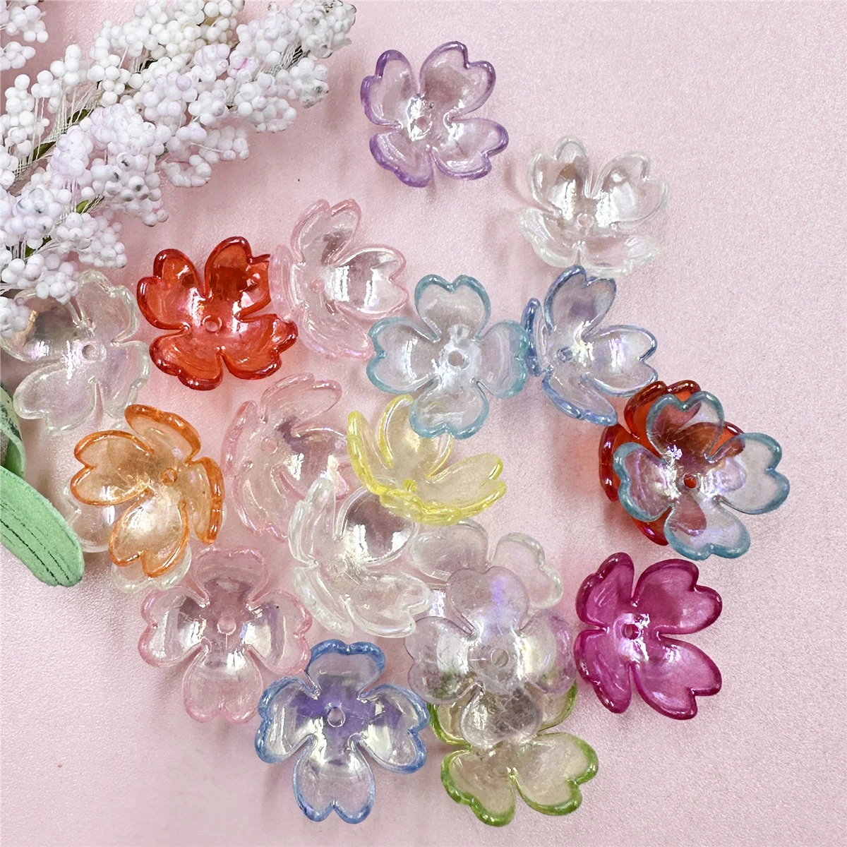 20Pcs 15.5mm Flower Acrylic Beads Caps Pendant for DIY Jewelry Making Handmade for Earrings Bracelet Necklace Accessories
20Pcs 15.5mm Flower Acrylic Beads Caps Pendant for DIY Jewelry Making Handmade for Earrings Bracelet Necklace Accessories