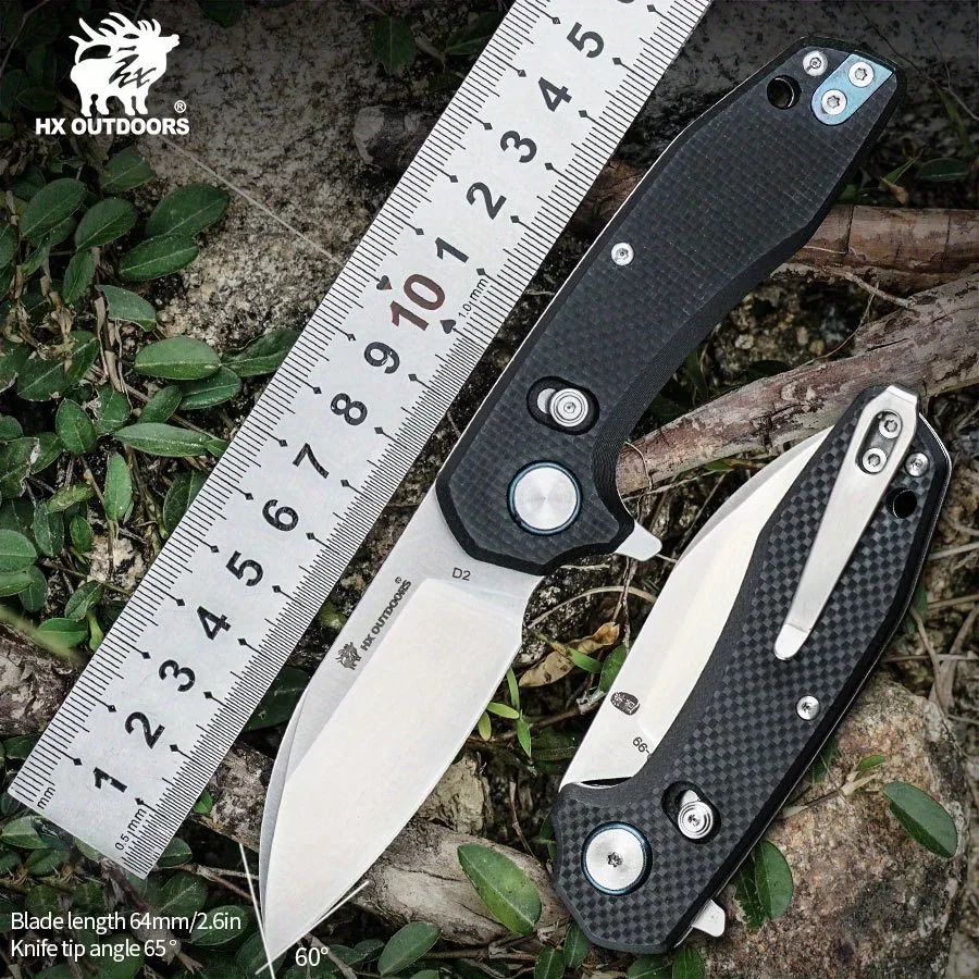 

HX OUTDORS Survival Knife EDC Tactical Knives D2 Steel Camping Hunting Survival Folding Knives Tourism Tools 58HRC