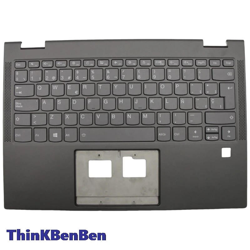 

ES Spanish Keyboard Black Upper Case Palmrest Shell Cover For Lenovo Ideapad Yoga C630 13 13Q50 Laptop 5CB0S15933