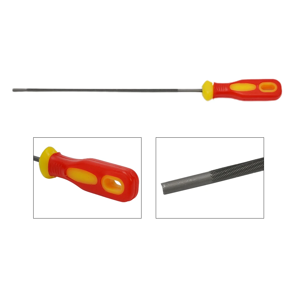 Chainsaw File Sharpener, Round, High Carbon Steel, Woodwork Chainsaw Saw Chain Files, Red+Yellow, Plastic Handle
Chainsaw File Sharpener, Round, High Carbon Steel, Woodwork Chainsaw Saw Chain Files, Red+Yellow, Plastic Handle