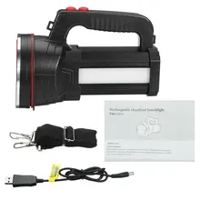 9000mAh Spotlight Super Bright LED Flashlight 2 Modes USB Rechargeable Floodlight LED Flashlight Fishing Hunting
9000mAh Spotlight Super Bright LED Flashlight 2 Modes USB Rechargeable Floodlight LED Flashlight Fishing Hunting