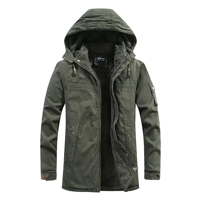 Winter Coat Men Mid-length Slim-fit Tooling Washable Detachable Hooded Cotton Jacket Thickened Warm Long Jacket Men
Winter Coat Men Mid-length Slim-fit Tooling Washable Detachable Hooded Cotton Jacket Thickened Warm Long Jacket Men