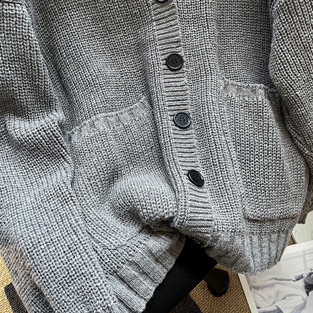 Warm Grey Knit Cardigan for Men Classic V Neck Style Button Closure Perfect for Layering Available in Sizes M 2XL
Warm Grey Knit Cardigan for Men Classic V Neck Style Button Closure Perfect for Layering Available in Sizes M 2XL
