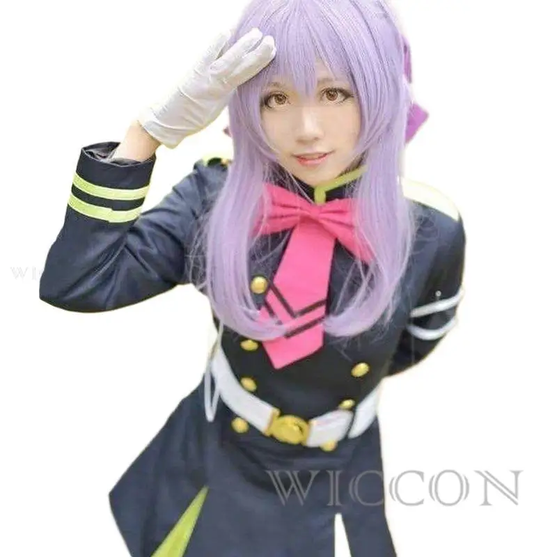 Anime Seraph of The End Hiiragi Shinoa Full Set Costume for Girl Women Halloween Party Cosplay Costume with Purple Wig
Anime Seraph of The End Hiiragi Shinoa Full Set Costume for Girl Women Halloween Party Cosplay Costume with Purple Wig