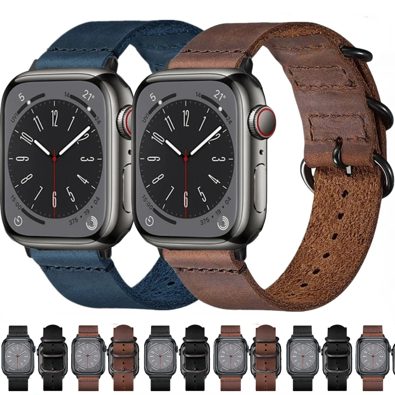 High quality leather strap For Apple watch Ultra 49mm 8 7 45mm 41mm Smart Watch Bracelet band For iWatch 6 5 4 SE 44mm 40mm 42mm
High quality leather strap For Apple watch Ultra 49mm 8 7 45mm 41mm Smart Watch Bracelet band For iWatch 6 5 4 SE 44mm 40mm 42mm