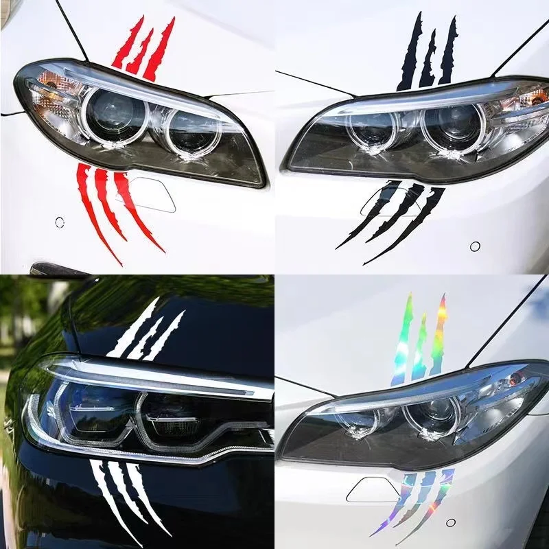 

Car Sticker Reflective Monster Claw Marks Headlight Stripes Scratch Vinyl Decal Car Stickers Auto Accessories