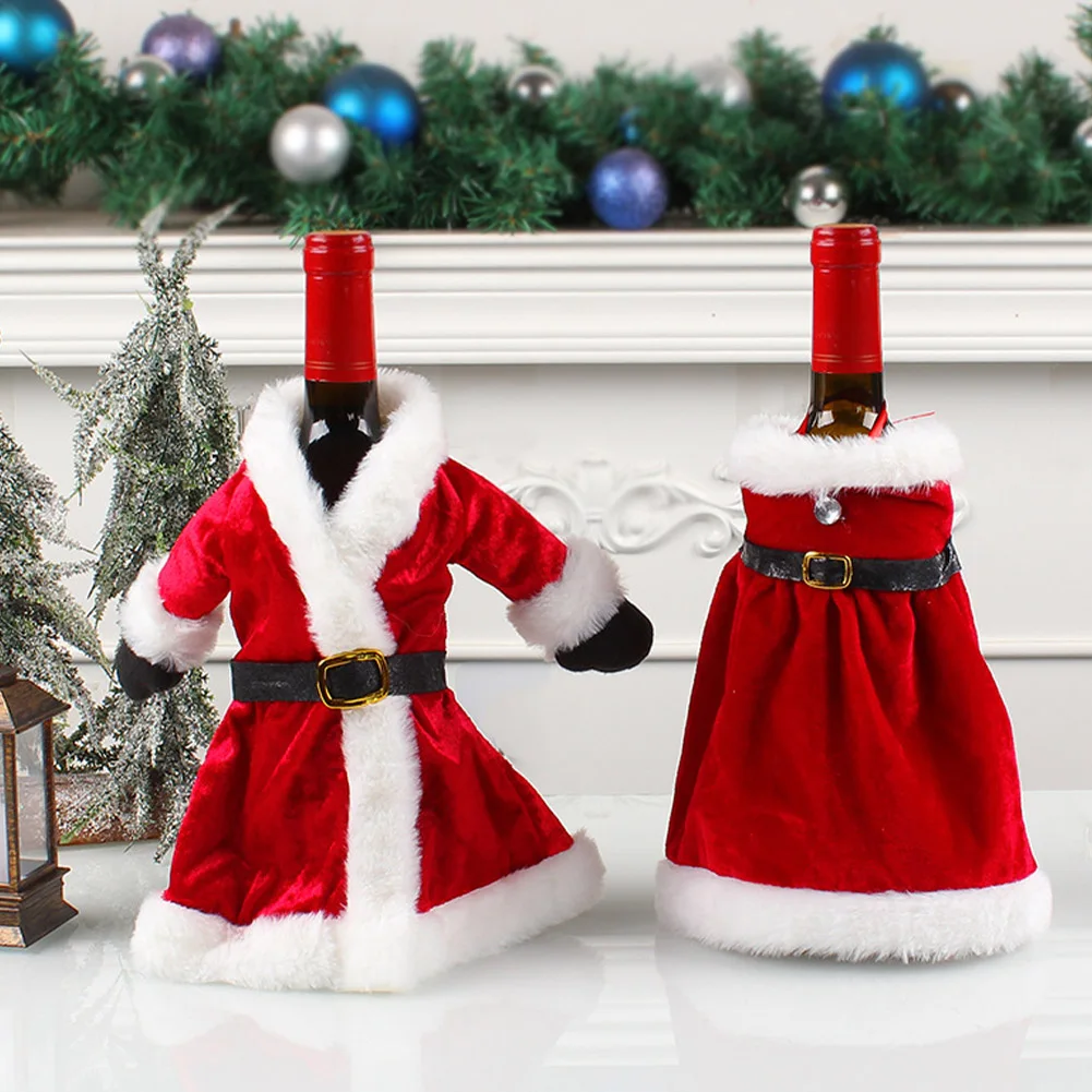 Christmas Wine Bottle Cover Soft Cloth Santa Claus Clothing Wine Bottle Sweaters Holiday Christmas Party Home Decor Bar Cafe
Christmas Wine Bottle Cover Soft Cloth Santa Claus Clothing Wine Bottle Sweaters Holiday Christmas Party Home Decor Bar Cafe