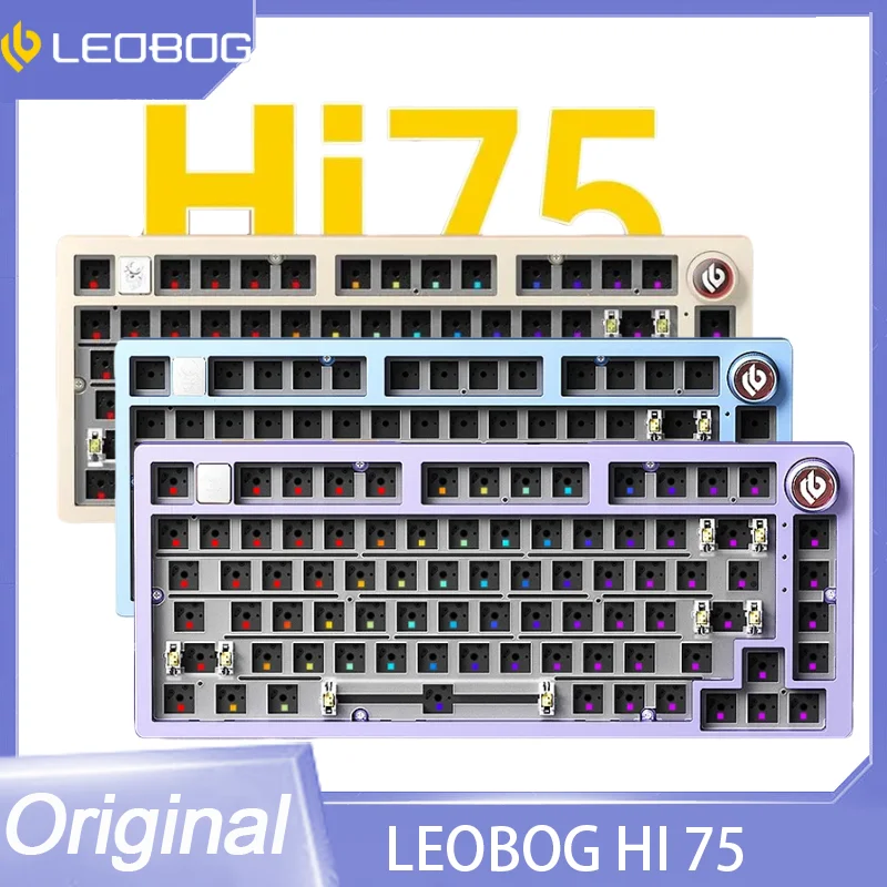 

Оригинальная механическая клавиатура Leobog Hi75, набор с горячей заменой, клавиатура без корпуса под заказ, Rgb подсветка, прокладка, клавиатура