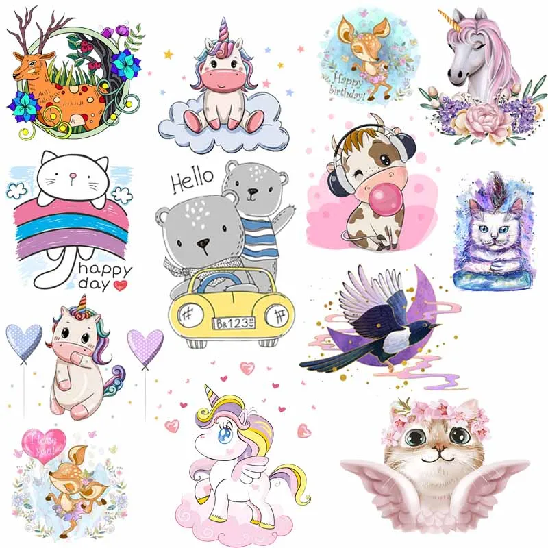 Cartoon Animal Applique DIY Heat Thermal Transfer For Clothing Stickers Unicorn Patch Iron-on Transfers For Clothes Washable
Cartoon Animal Applique DIY Heat Thermal Transfer For Clothing Stickers Unicorn Patch Iron-on Transfers For Clothes Washable