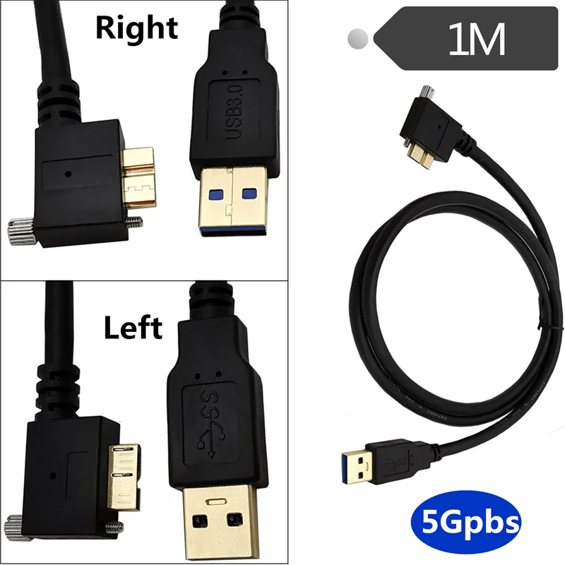 USB 3,0 A папа к Micro B папа под углом 90 ° с дополнительным винтовым фиксирующим кабелем 1 м
USB 3,0 A папа к Micro B папа под углом 90 ° с дополнительным винтовым фиксирующим кабелем 1 м