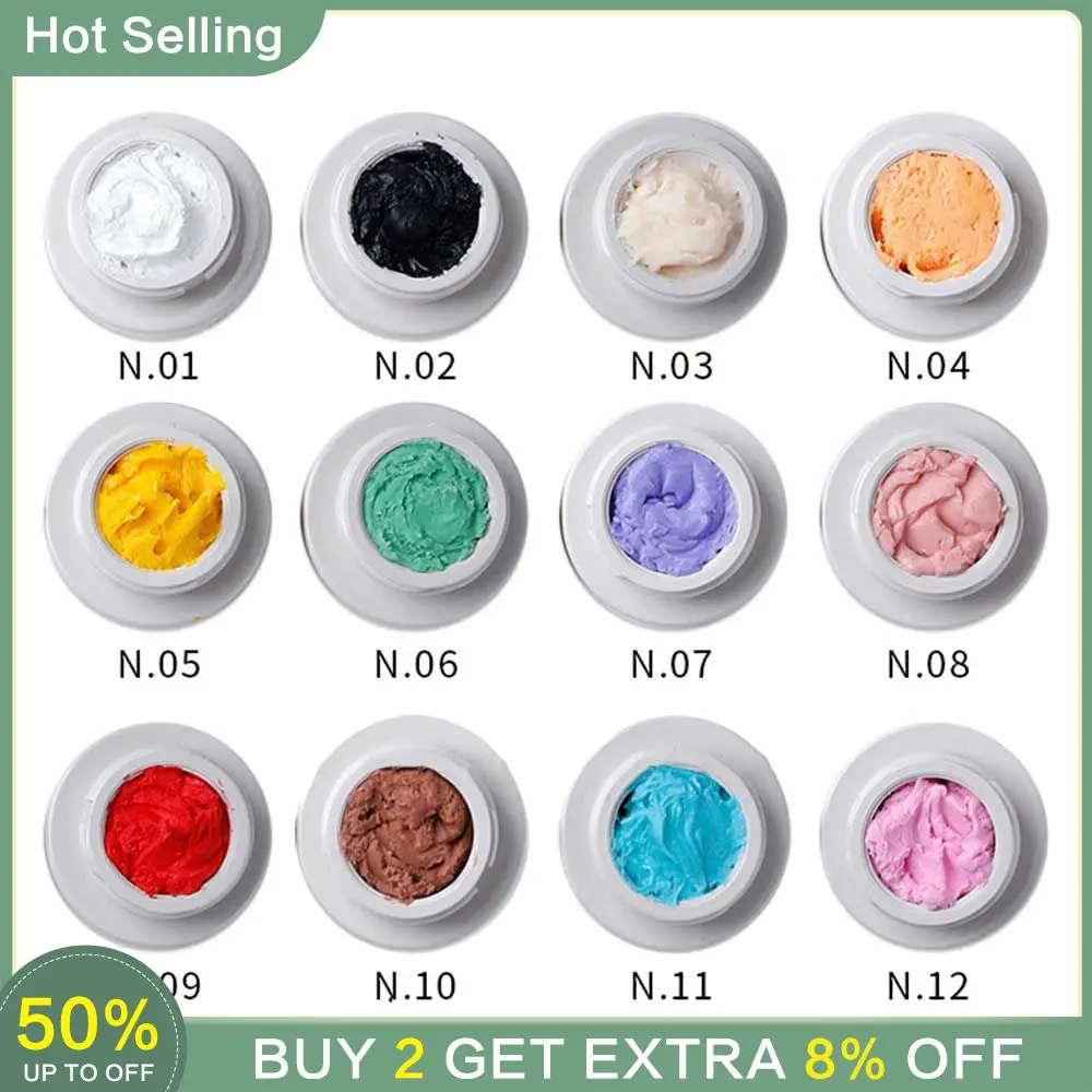 

Nail Glue Painted Not Sticking Hands Carved Glue Nail Art Nail Gel 3d 12 Colors Painted Glue 3d Carving Glue Stereo Shaping