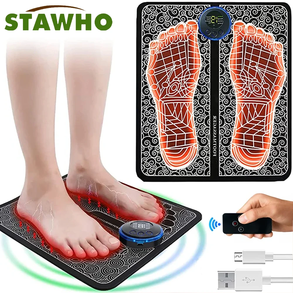 

Foot Massager EMS Rechargeable Massage Mat Foot Relaxation Pads Electric Foot Massage Tool To Relieve Sore Feet Home Fitness