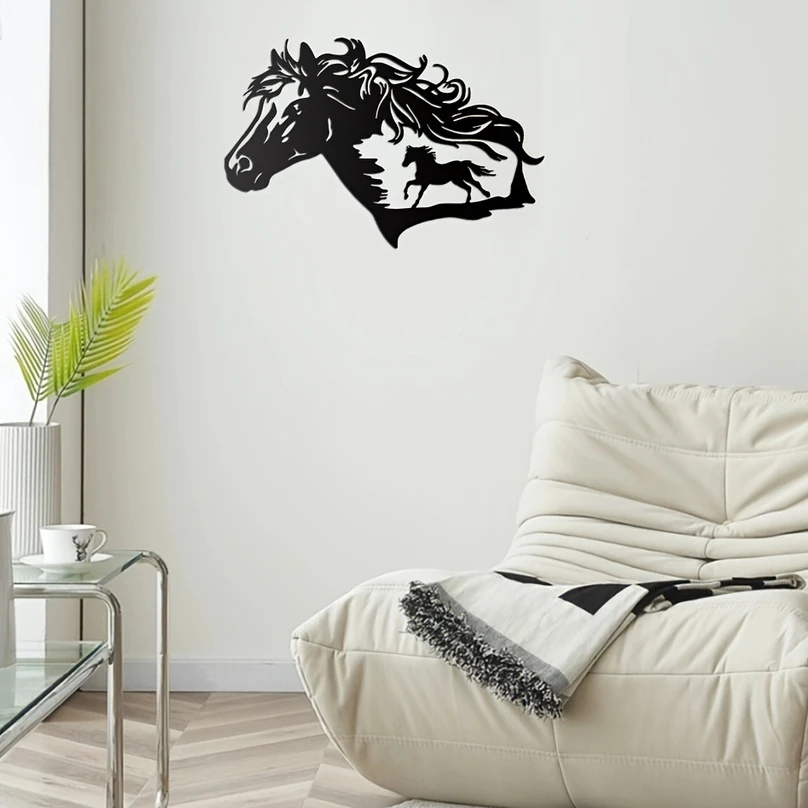 1pc Horse Wall Decor Metal Decor, Modern Decor, Living Room Bedroom Decor Sticker Mural decor metal wall hanging
1pc Horse Wall Decor Metal Decor, Modern Decor, Living Room Bedroom Decor Sticker Mural decor metal wall hanging
