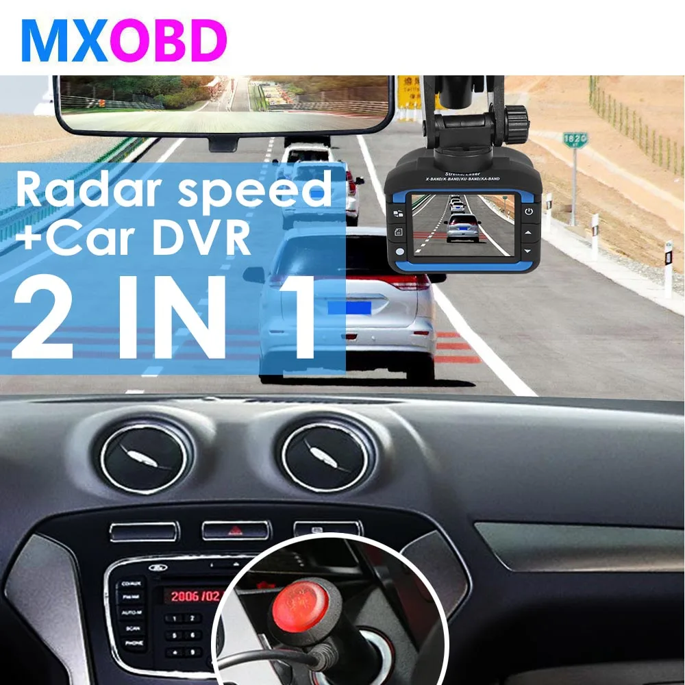 

VG3 2 in 1 Anti Radar Detector Car Dash Cam 1080P Full HD Camera With English Russian Voice Alerts 24-Hour Parking Car DVR