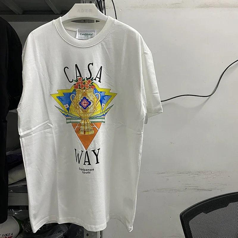2024 new CAS Casablanca T-Shirts Men Women Top Tees Golden Cup Flower Printing Pure cotton trendy brand T-shirt
2024 new CAS Casablanca T-Shirts Men Women Top Tees Golden Cup Flower Printing Pure cotton trendy brand T-shirt