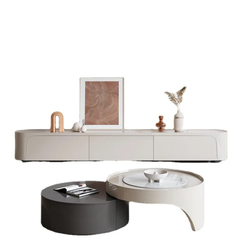 HXL Cream TV Cabinet Small Apartment Living Room Nordic Stone Plate Size round Coffee Table Combination
HXL Cream TV Cabinet Small Apartment Living Room Nordic Stone Plate Size round Coffee Table Combination