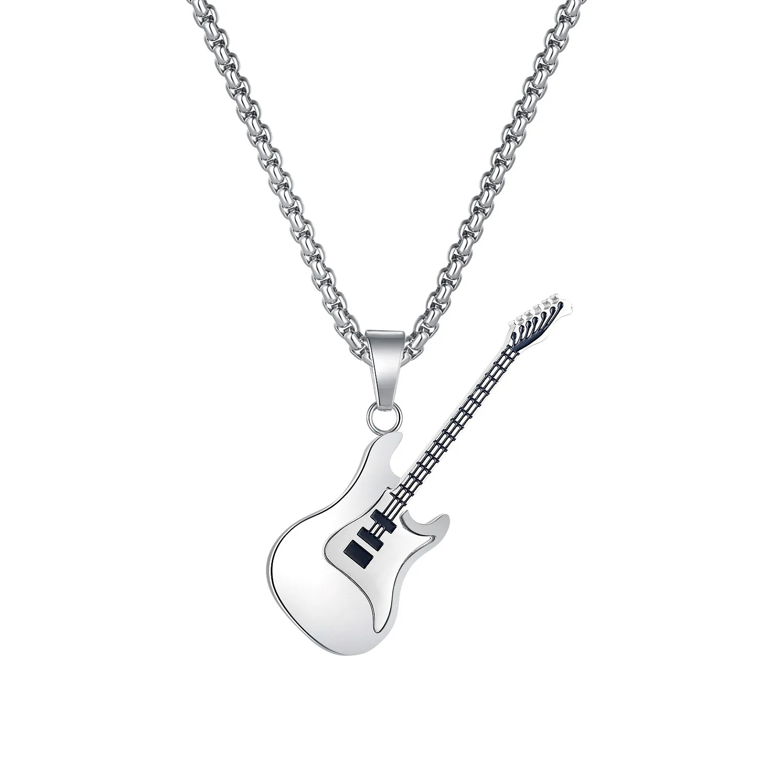 HSSUNSINE Personalized and Trendy Guitar Pendant Hip-Hop Stainless Steel Street Classic Trendy Men's Titanium Steel Necklace
HSSUNSINE Personalized and Trendy Guitar Pendant Hip-Hop Stainless Steel Street Classic Trendy Men's Titanium Steel Necklace