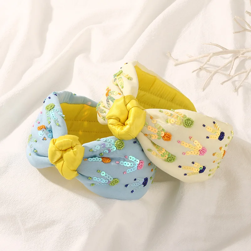 Sequin Embroidery Knot Headbands For Women Hairbands Hair Accessories Korea Headband for Girls Hairbands Head Wrap
Sequin Embroidery Knot Headbands For Women Hairbands Hair Accessories Korea Headband for Girls Hairbands Head Wrap