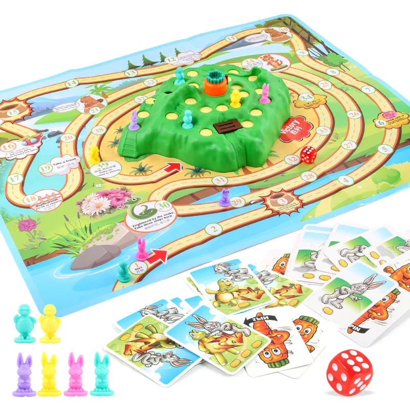 Tortoise and Rabbit Trap Game Toy Cross Country Race Spinning Turnip Drop Board Game Toys Early Education Toy for Kids Christmas
Tortoise and Rabbit Trap Game Toy Cross Country Race Spinning Turnip Drop Board Game Toys Early Education Toy for Kids Christmas