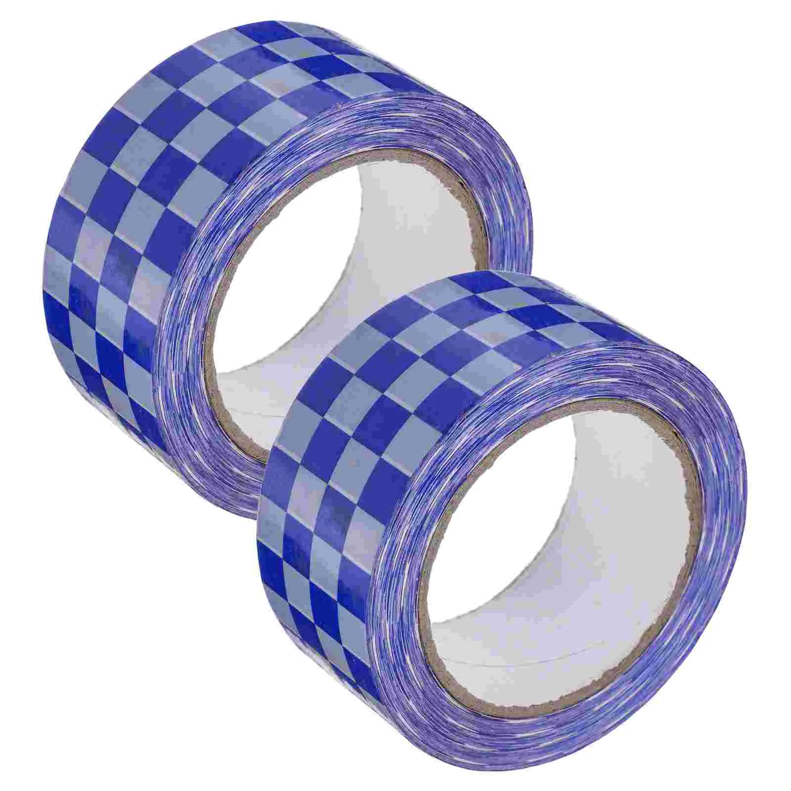 

2 Rolls Plaid Sealing Tape Packaging Checkerboard Patterned Duct Bopp Packing for Package