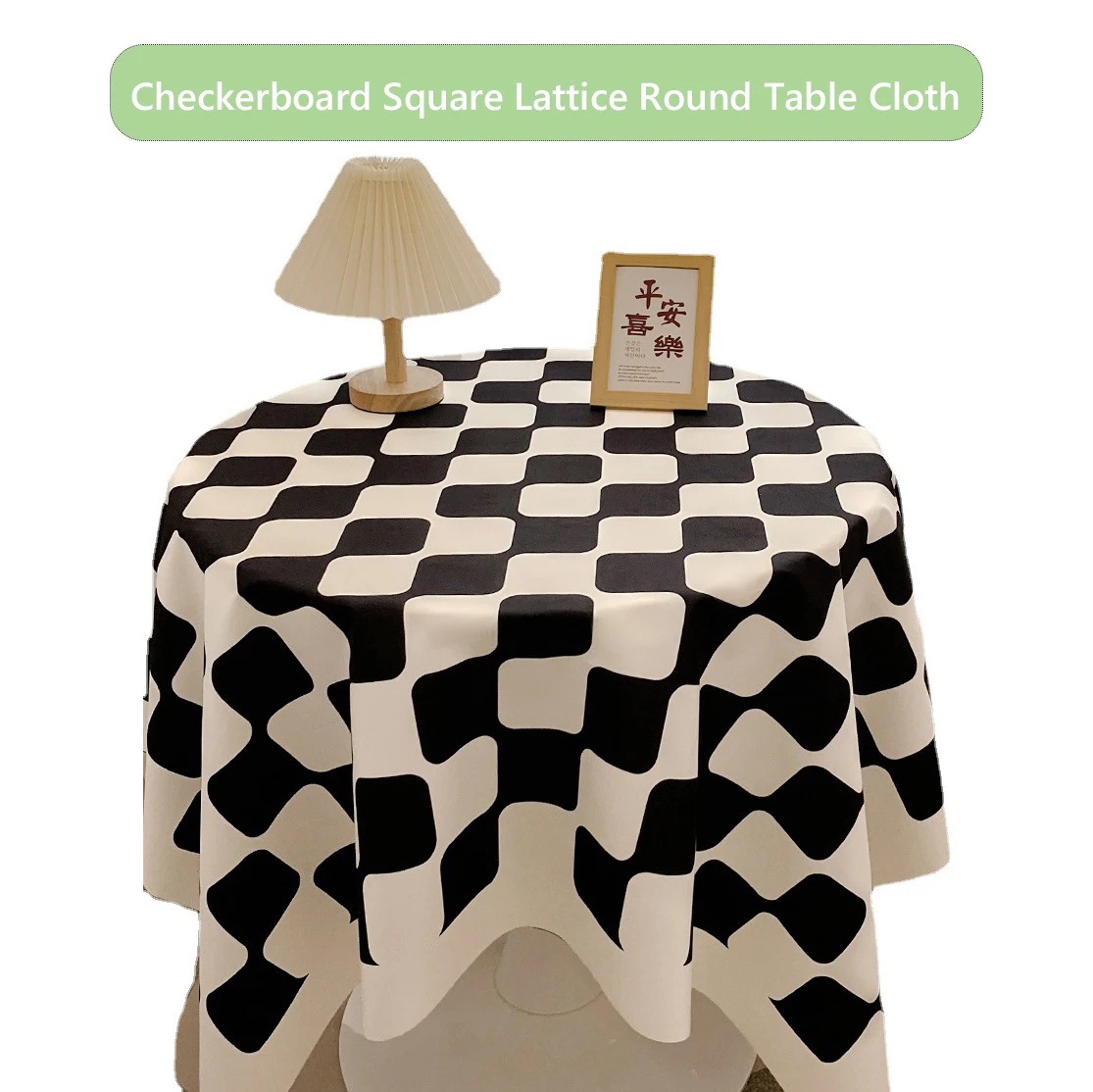 

Checkerboard Plaid Tablecloth Home Dining INS Table Cloth Cafe Restaurant Round Rectangle Table Cover Background Cloth Desk Mat