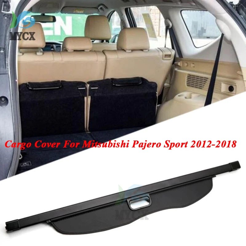 

Багажник багажника для Mitsubishi Pajero Sport 2012-2018 защитный щит задняя багажная занавеска разделение конфиденциальность автомобильные аксессуары