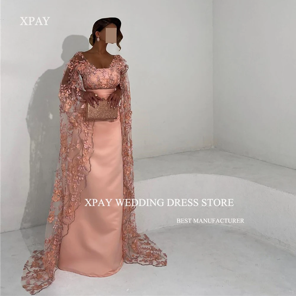 XPAY Elegant Blush Pink Evening Dresses Saudi Arabic Women Lace Jacket V Neck Floor Length Prom Gowns Formal Party Ocasion Dress
XPAY Elegant Blush Pink Evening Dresses Saudi Arabic Women Lace Jacket V Neck Floor Length Prom Gowns Formal Party Ocasion Dress