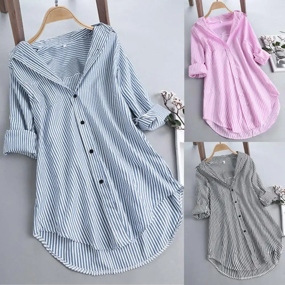 

Stylish Women Casual Shirt M to 4XL Long-sleeves Comfortable Loose Fit Casual Ladies Blouse Top Women Blouse Womenswear