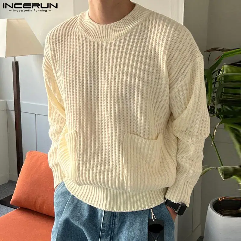 INCERUN Tops 2024 Korean Style New Men Fashion Solid Striped Large Pocket Pullover CStreetwear O-neck Long Sleeved Sweater S-5XL
INCERUN Tops 2024 Korean Style New Men Fashion Solid Striped Large Pocket Pullover CStreetwear O-neck Long Sleeved Sweater S-5XL