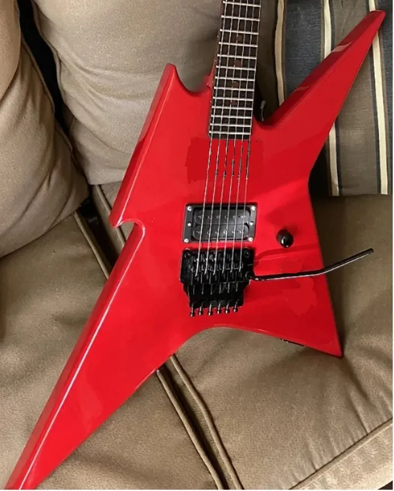Unusual Shape Red Body Electric Guitar with Ebony Fretboard,Black Hardware,Provide Customized Services
Unusual Shape Red Body Electric Guitar with Ebony Fretboard,Black Hardware,Provide Customized Services