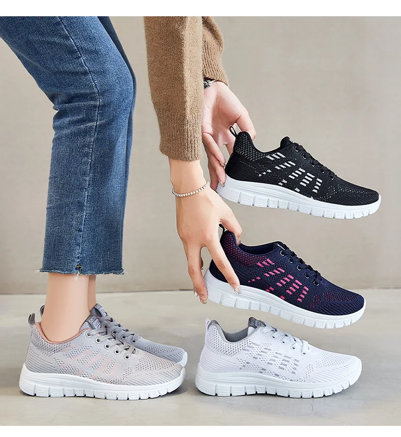 Women Running Shoes Breathable Casual Shoes Outdoor Light Weight White Tenis Sports Shoes Casual Walking Sneakers for Wamen 57 S439ce95701de4b16b73b092f7ef11e49W