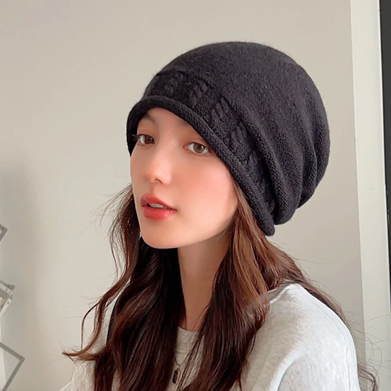 

Fashion Unisex Knitted Baggy Beanie Hat for Women Men Oversized Winter Warm Hat Ski Slouchy Cap Skullies Beanies Wool Cap Winter