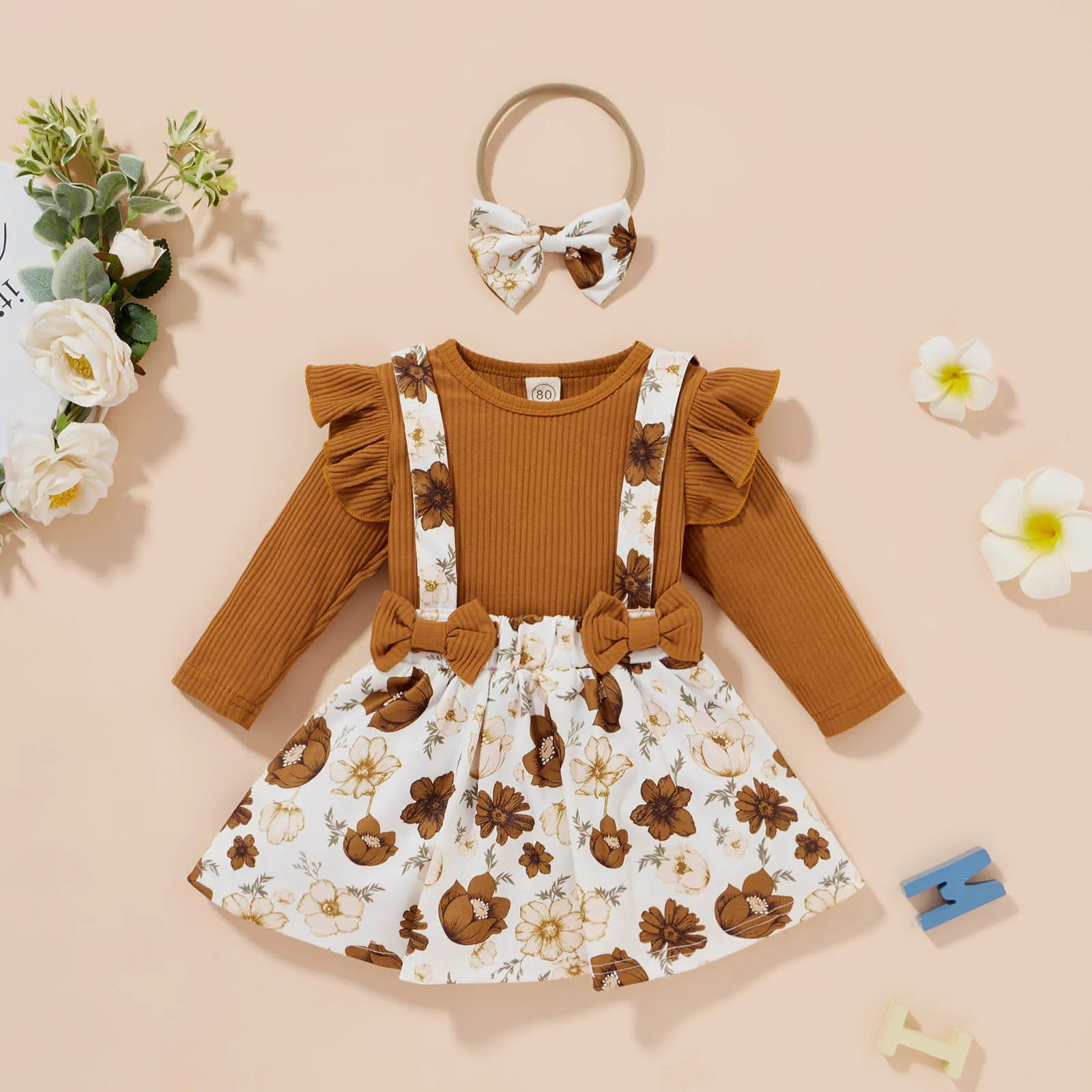 Set Girl Toddler Baby Girls Solid Color Long Sleeve Tops Floral Printed Suspender Skirts With Headbands Mom Dad And Baby Clothes
Set Girl Toddler Baby Girls Solid Color Long Sleeve Tops Floral Printed Suspender Skirts With Headbands Mom Dad And Baby Clothes