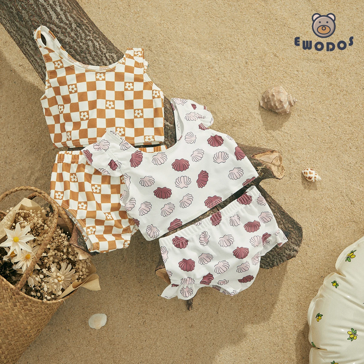 EWODOS 1-4 Years Toddler Baby Girls 2pcs Bikini Set Swimwear Swimsuit Summer Plaid/Floral /Shell Print Swimsuits Bathing Suits
EWODOS 1-4 Years Toddler Baby Girls 2pcs Bikini Set Swimwear Swimsuit Summer Plaid/Floral /Shell Print Swimsuits Bathing Suits