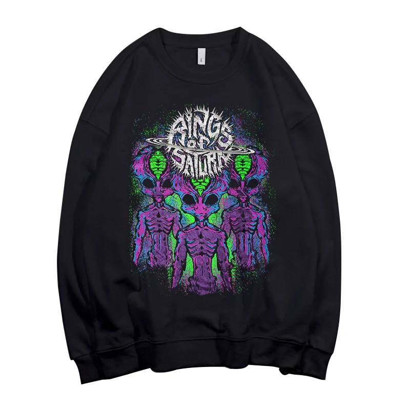 

New Fashion Rings of Saturn Funny Alien Printed Hoodie Sweatshirts Harajuku Streetwear Hiphop Oversized Sweatshirts Pullovers