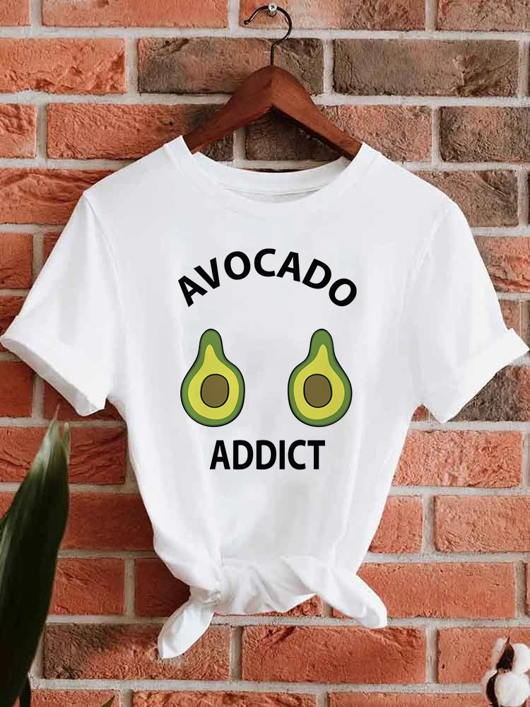 

Avocado Addict Design Funny T-shirts for Woman Fashion T Shirt Women Harajuku Graphic Print T-shirt Female Summer Casual Tshirts