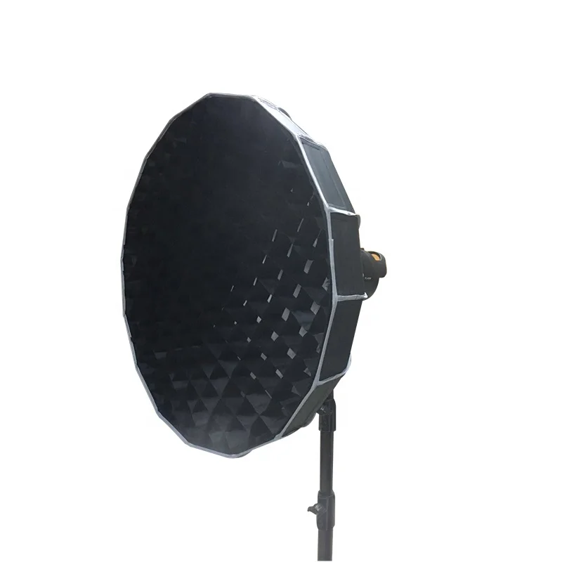 Cononmark New design high quality Quick Open fold Deep 16 rods beauty dish Softbox with grid
Cononmark New design high quality Quick Open fold Deep 16 rods beauty dish Softbox with grid