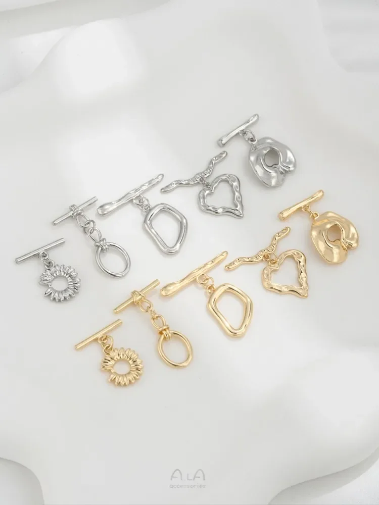 14K Gold Wrapped Elliptical Daisy Shaped Heart Shaped Irregular OT Buckle DIY Bracelet Necklace Accessory Buckle Accessories
14K Gold Wrapped Elliptical Daisy Shaped Heart Shaped Irregular OT Buckle DIY Bracelet Necklace Accessory Buckle Accessories