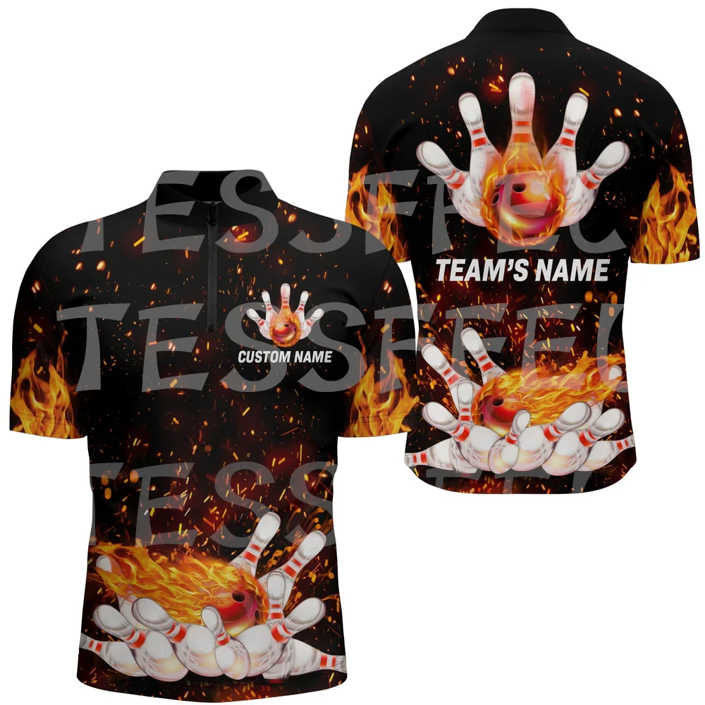 Custom Name Bowling Jersey Sports Player Tattoo 3DPrint Summer Casual Polo Zipper Shirts Streetwear Short Sleeves T-Shirts XN-13
Custom Name Bowling Jersey Sports Player Tattoo 3DPrint Summer Casual Polo Zipper Shirts Streetwear Short Sleeves T-Shirts XN-13