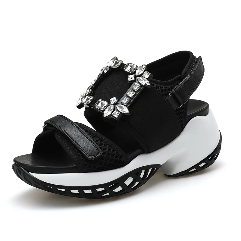 Fashion Crystal Women's Shoes Thick Platform Round Toe Breathable Peep Toe Female Sandals Party Non-Slip Sexy Ladies Footwear
Fashion Crystal Women's Shoes Thick Platform Round Toe Breathable Peep Toe Female Sandals Party Non-Slip Sexy Ladies Footwear