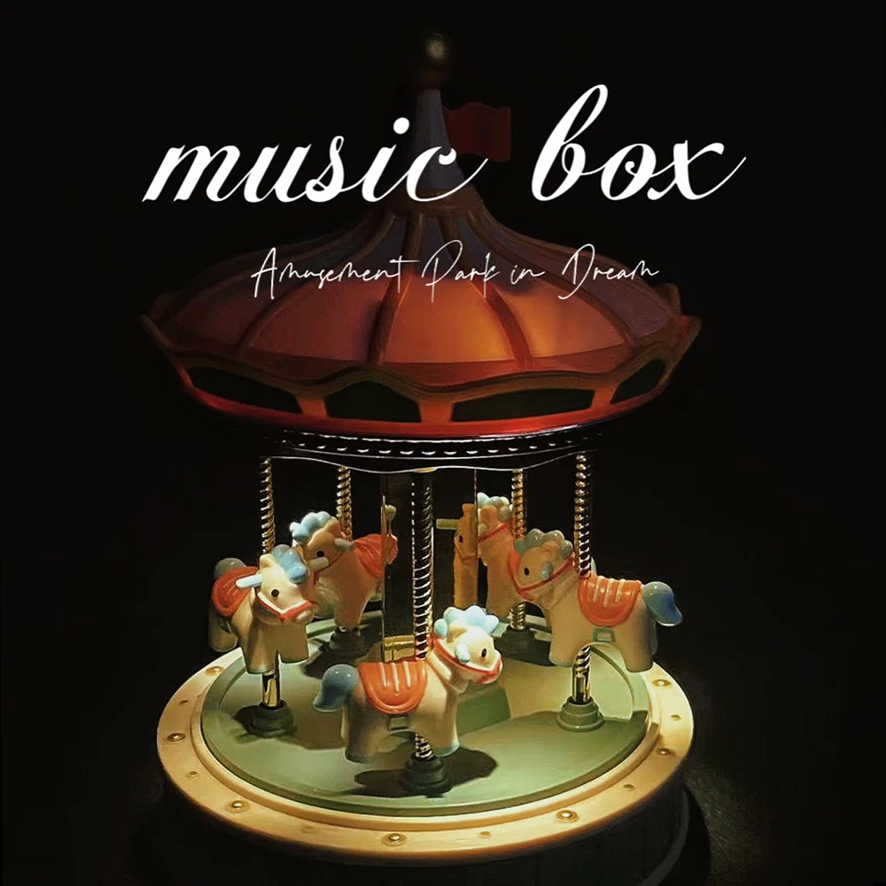 Decoration Carousel Christmas Music Box Theme Luxury 5 Horses LED Light Rotate Luminous Rotation Romantic Octavo Birthday Gift
Decoration Carousel Christmas Music Box Theme Luxury 5 Horses LED Light Rotate Luminous Rotation Romantic Octavo Birthday Gift