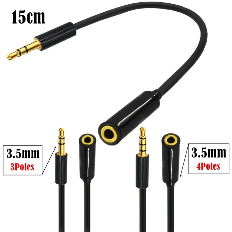 Stereo TRS 3.5mm Male to Female Audio Extension Cable Adapter Male Female TRRS 3.5 Stereo Audio Extension Cord Line Connector
Stereo TRS 3.5mm Male to Female Audio Extension Cable Adapter Male Female TRRS 3.5 Stereo Audio Extension Cord Line Connector