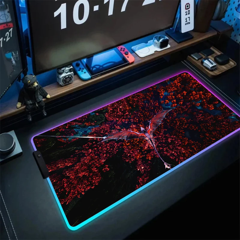 

ARK Survival Evolved RGB Gamer Mouse Pad Office Table Carpet Gaming Mats Pc Accessory Game Backlight Large Mousepad Xxl Desk Mat