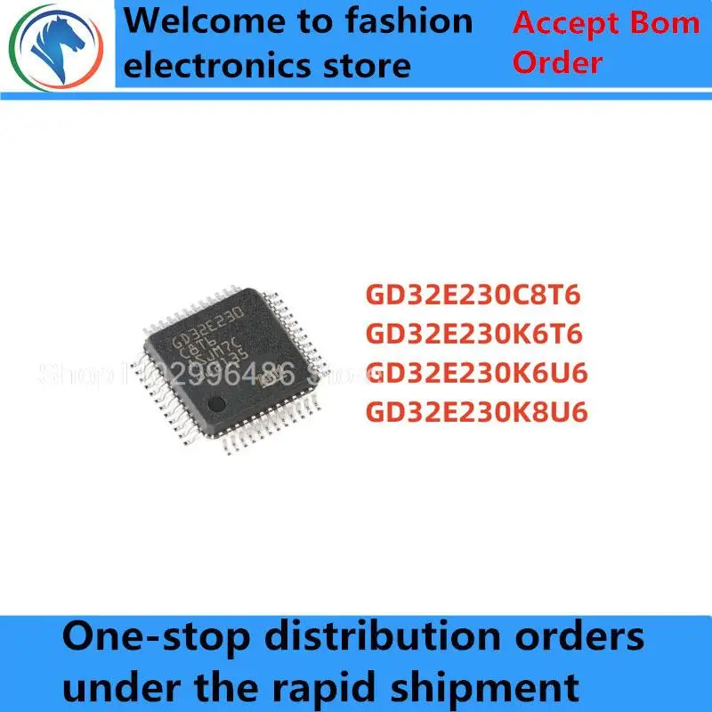 2Pcs 100% New GD32E230C8T6 LQFP-48 GD32E230K6T6 LQFP-32 GD32E230K6U6 E230K6 GD32E230K8U6 E230K8 QFN-32 Brand new original chips
2Pcs 100% New GD32E230C8T6 LQFP-48 GD32E230K6T6 LQFP-32 GD32E230K6U6 E230K6 GD32E230K8U6 E230K8 QFN-32 Brand new original chips